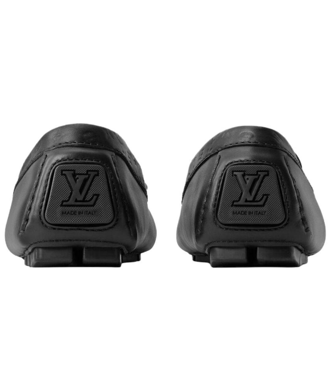 LOUIS VUITTON Черные кожаные лоферы, фото 5