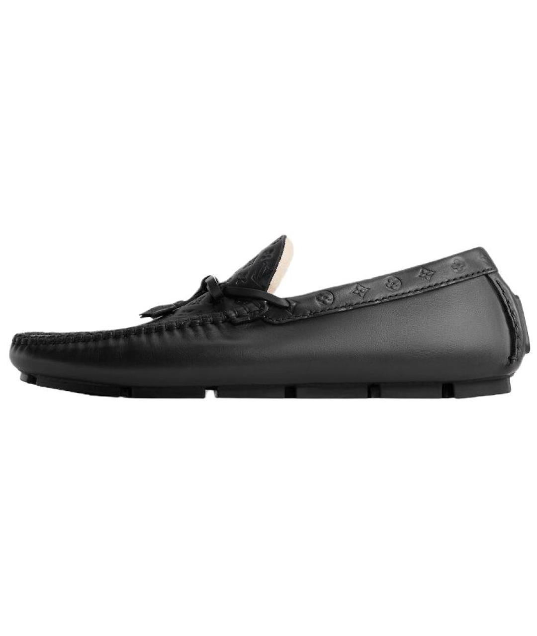 LOUIS VUITTON Черные кожаные лоферы, фото 2
