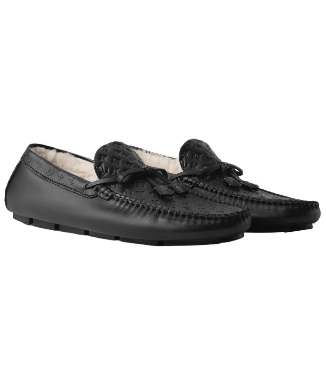 LOUIS VUITTON Черные кожаные лоферы, фото 3