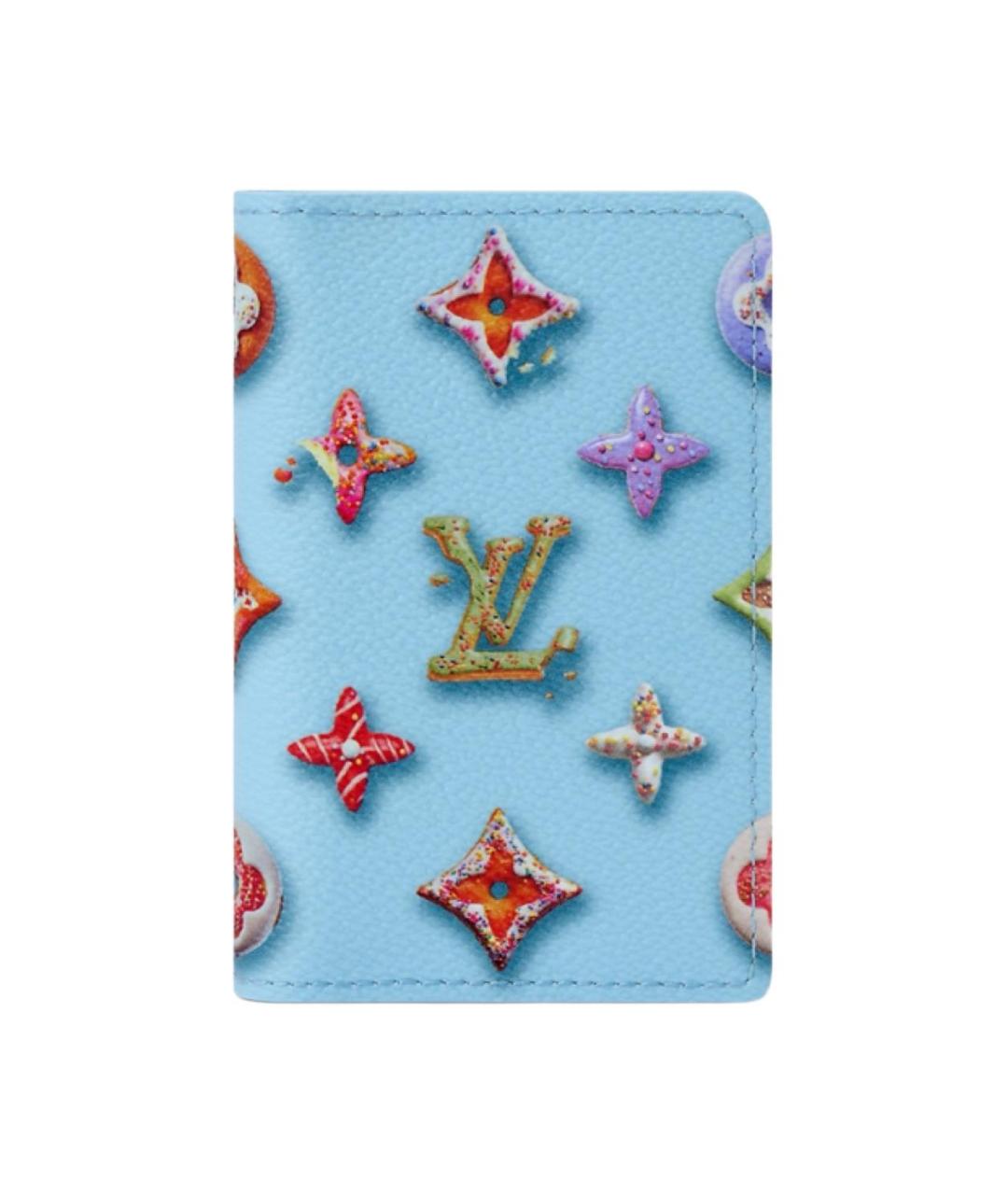 LOUIS VUITTON Синий кожаный кардхолдер, фото 1