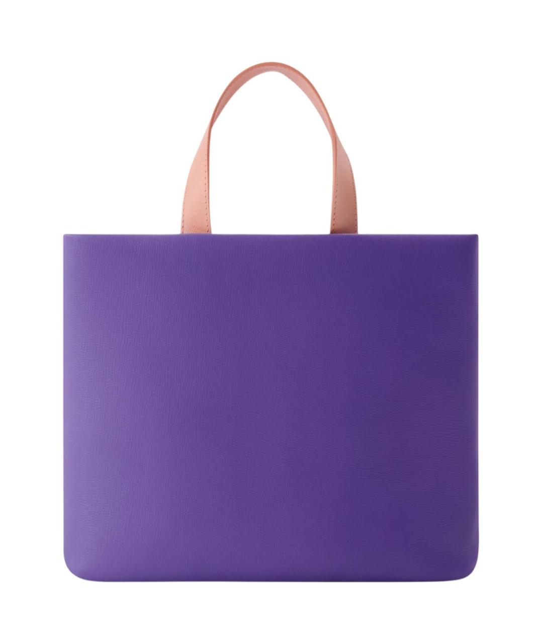 LOUIS VUITTON Фиолетовая кожаная сумка тоут, фото 3