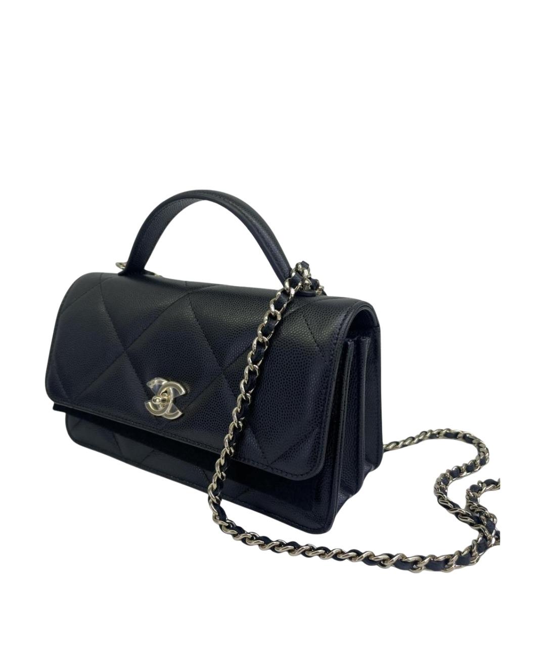 CHANEL Черная кожаная сумка через плечо, фото 1