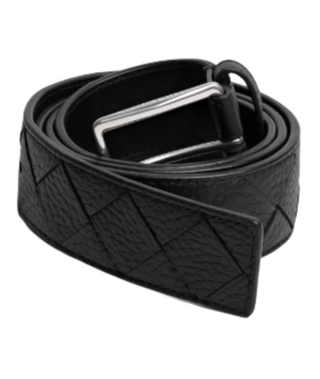 BOTTEGA VENETA Черный кожаный ремень, фото 2