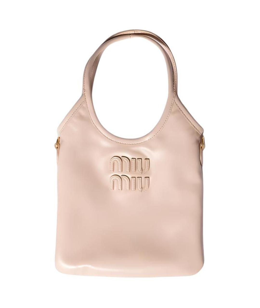 MIU MIU Розовая кожаная сумка через плечо, фото 6