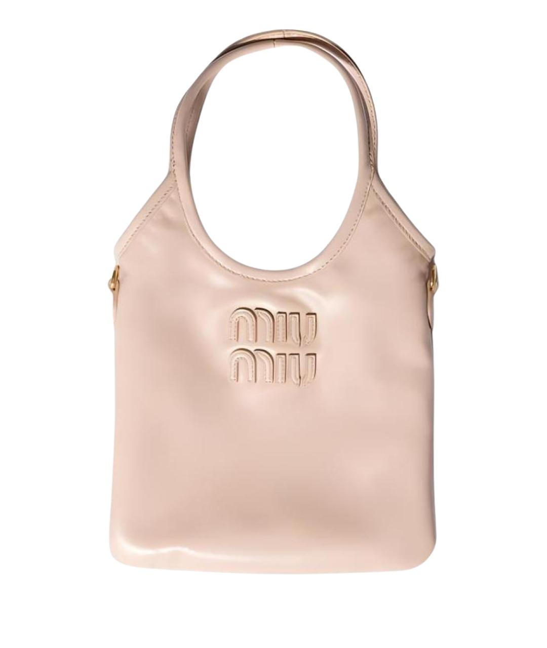 MIU MIU Розовая кожаная сумка через плечо, фото 1