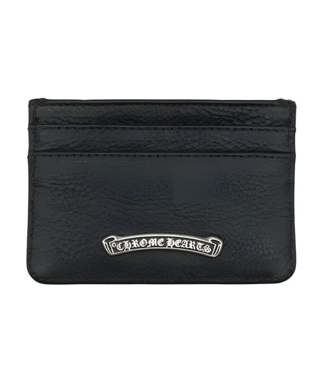 CHROME HEARTS Черный кожаный кардхолдер, фото 1