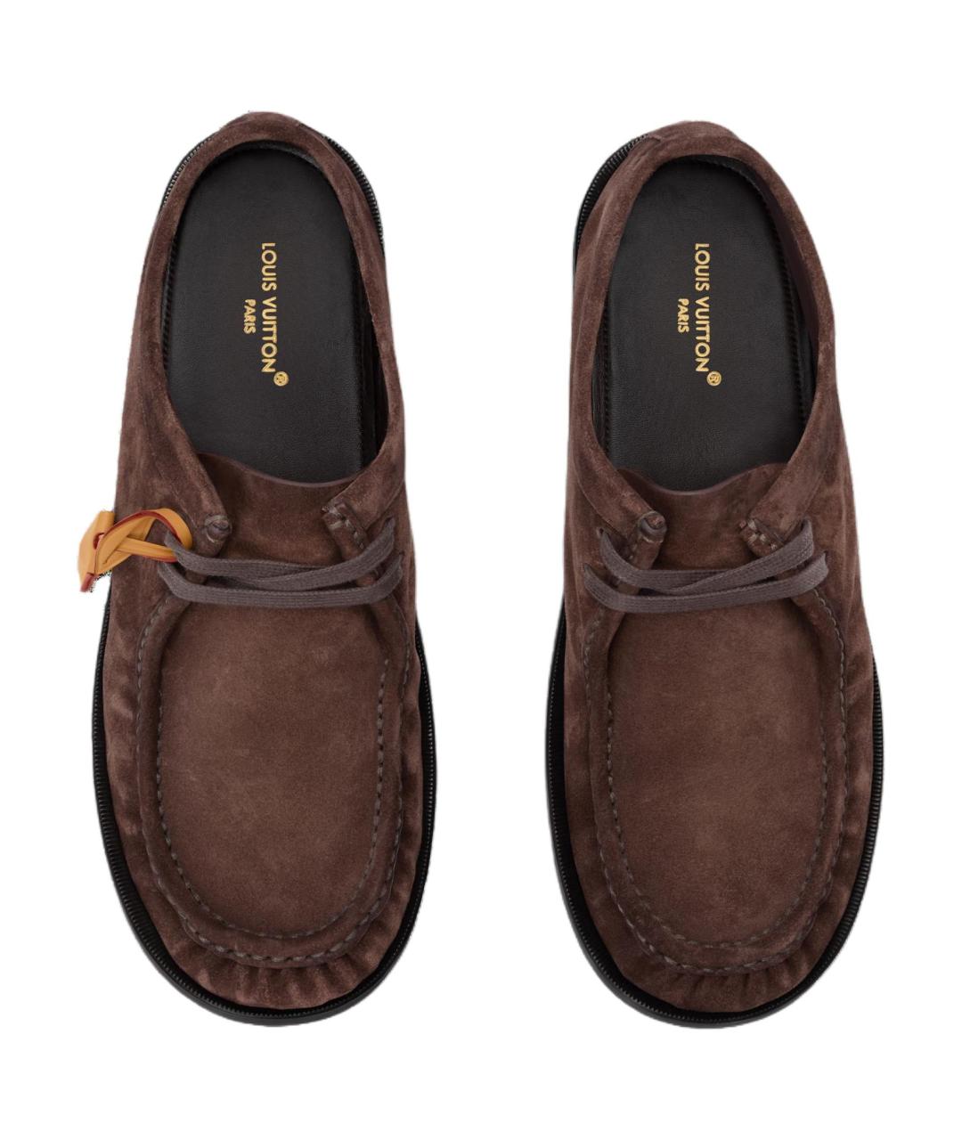 LOUIS VUITTON Коричневые кожаные туфли, фото 2