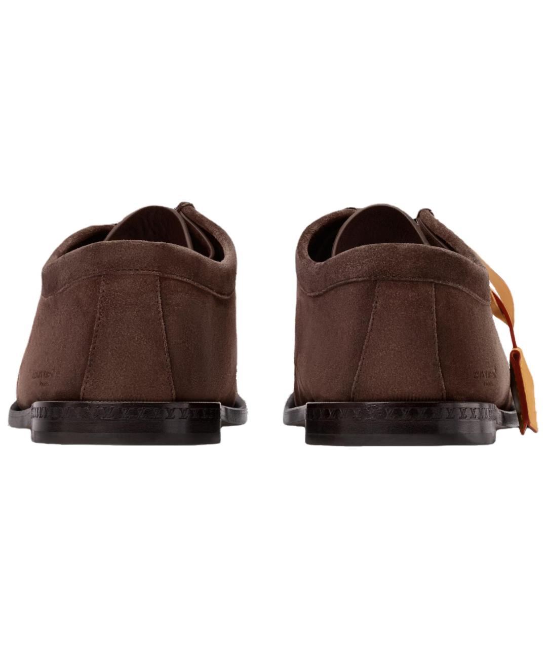 LOUIS VUITTON Коричневые кожаные туфли, фото 3