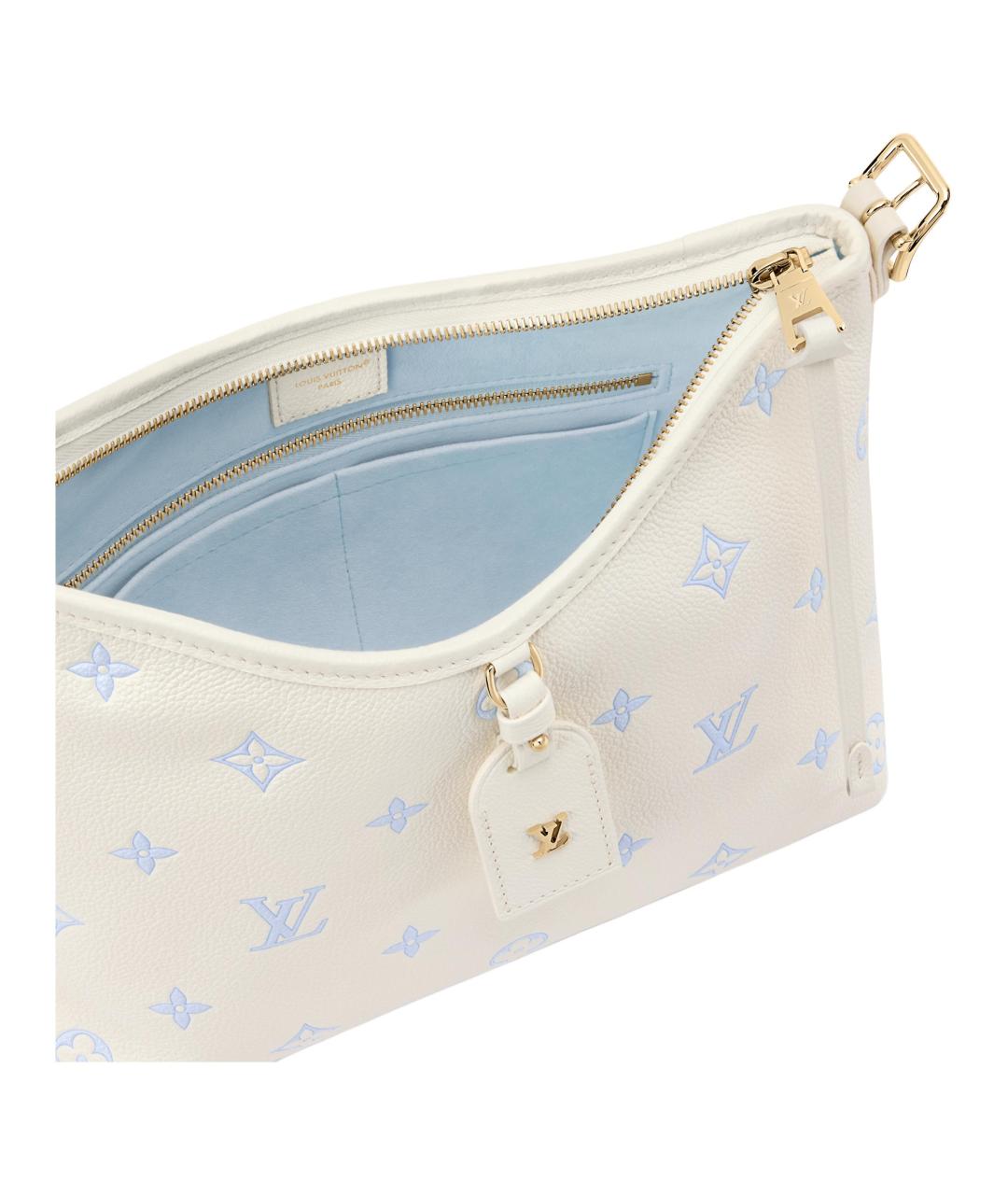 LOUIS VUITTON Белая кожаная сумка через плечо, фото 5