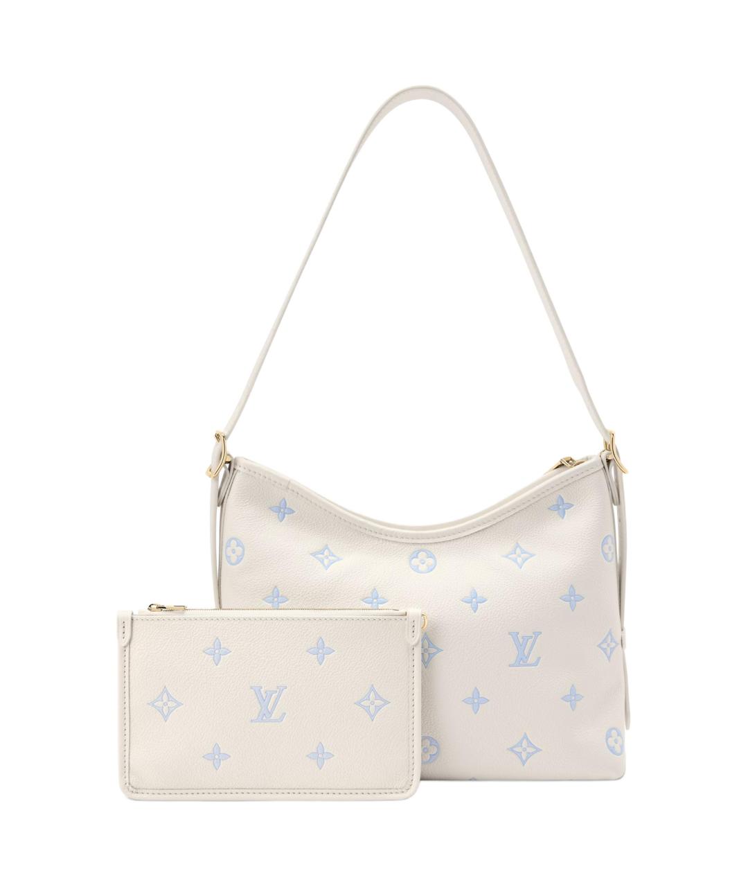 LOUIS VUITTON Белая кожаная сумка через плечо, фото 3