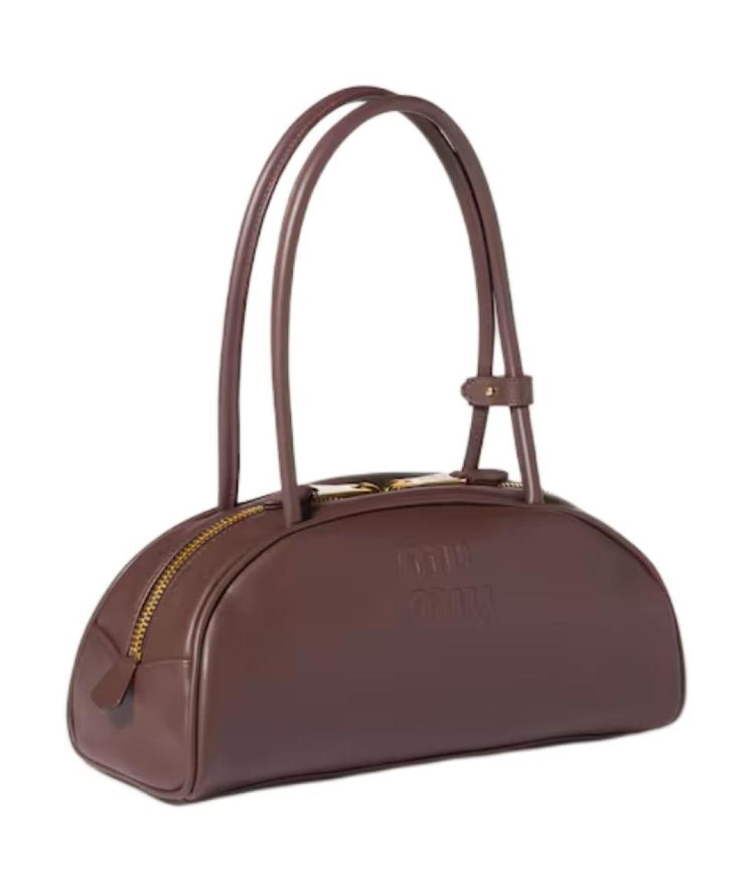 MIU MIU Коричневая кожаная сумка через плечо, фото 2