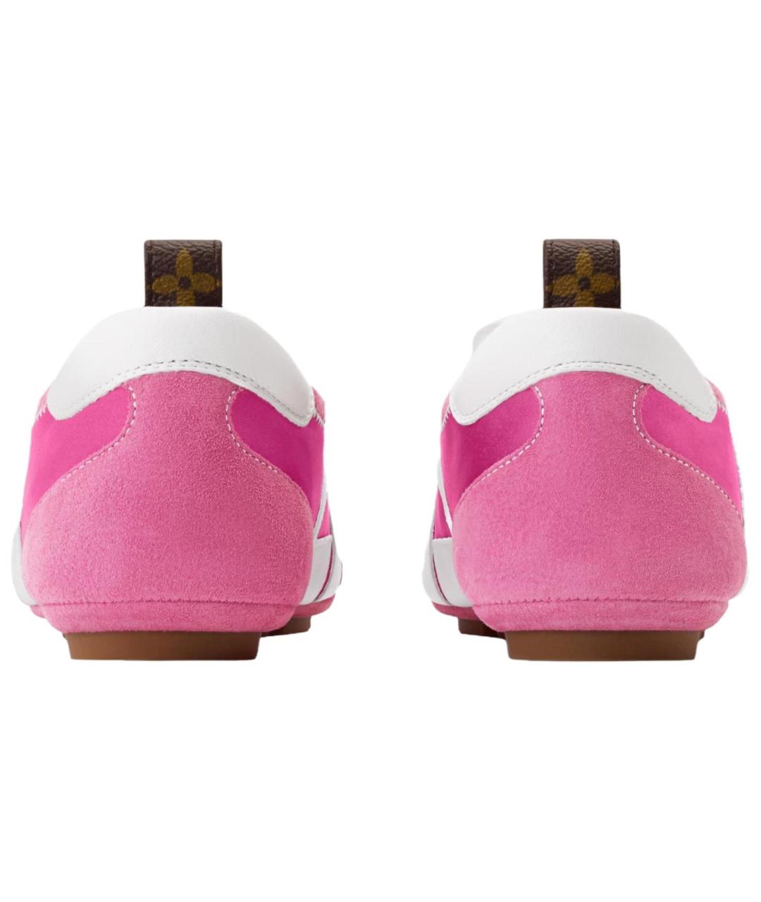 LOUIS VUITTON Розовые нубуковые кеды, фото 5