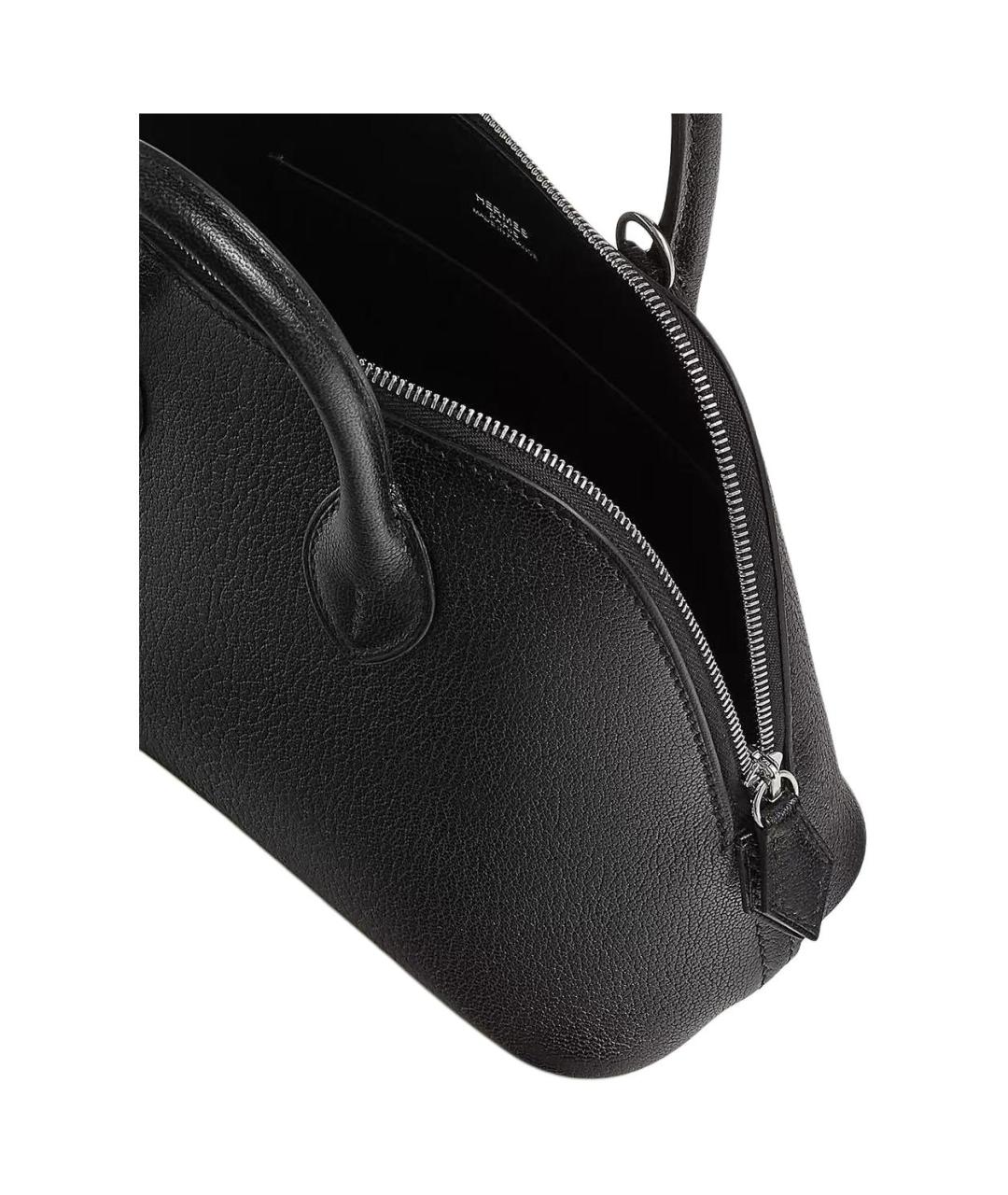 HERMES Черная кожаная сумка через плечо, фото 3