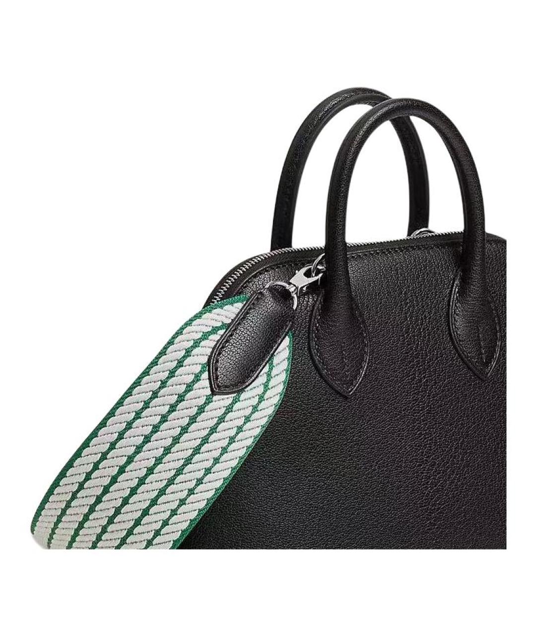 HERMES Черная кожаная сумка через плечо, фото 4