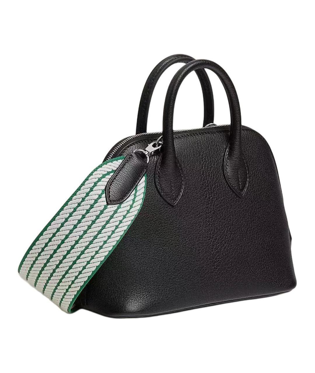 HERMES Черная кожаная сумка через плечо, фото 2