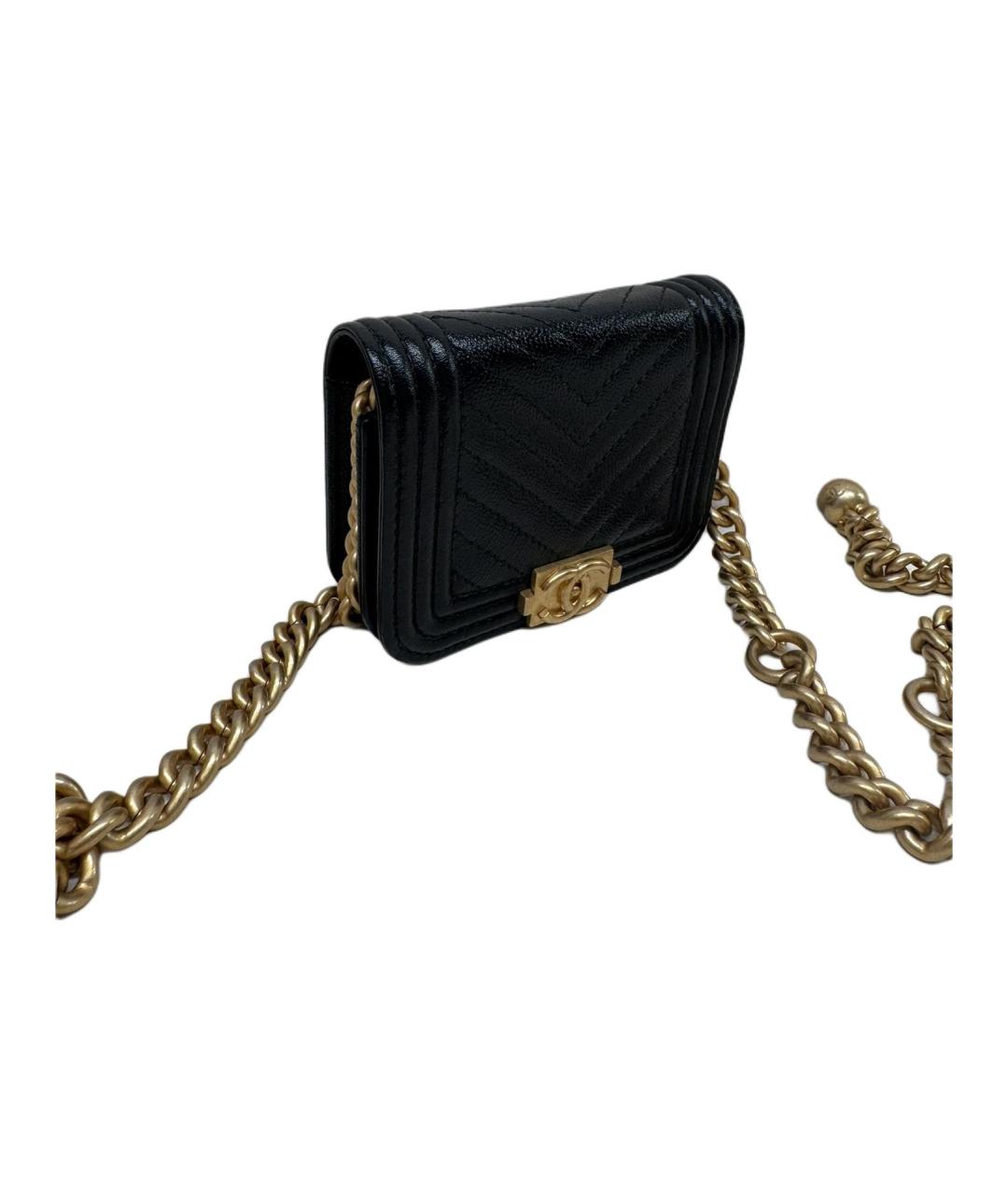 CHANEL Черная кожаная поясная сумка, фото 2