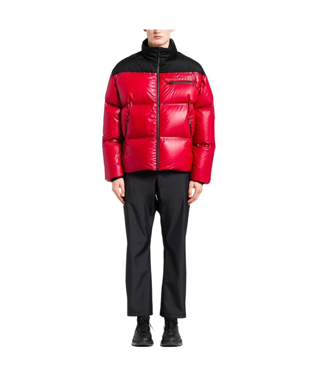 PRADA Красная полиамидовая куртка, фото 2
