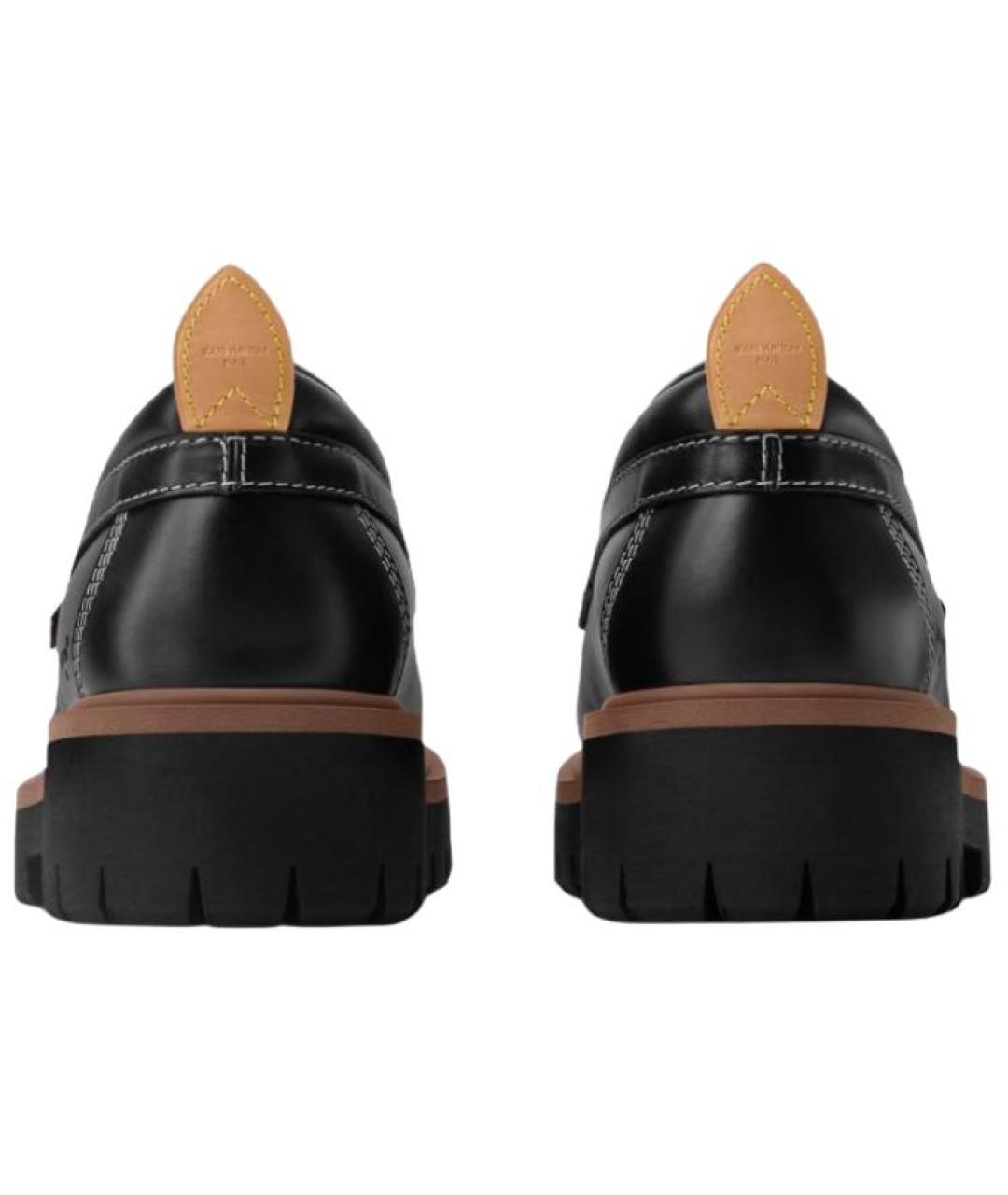 LOUIS VUITTON Черные кожаные лоферы, фото 5