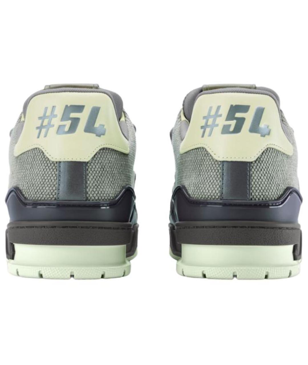 LOUIS VUITTON Зеленые кожаные низкие кроссовки / кеды, фото 5