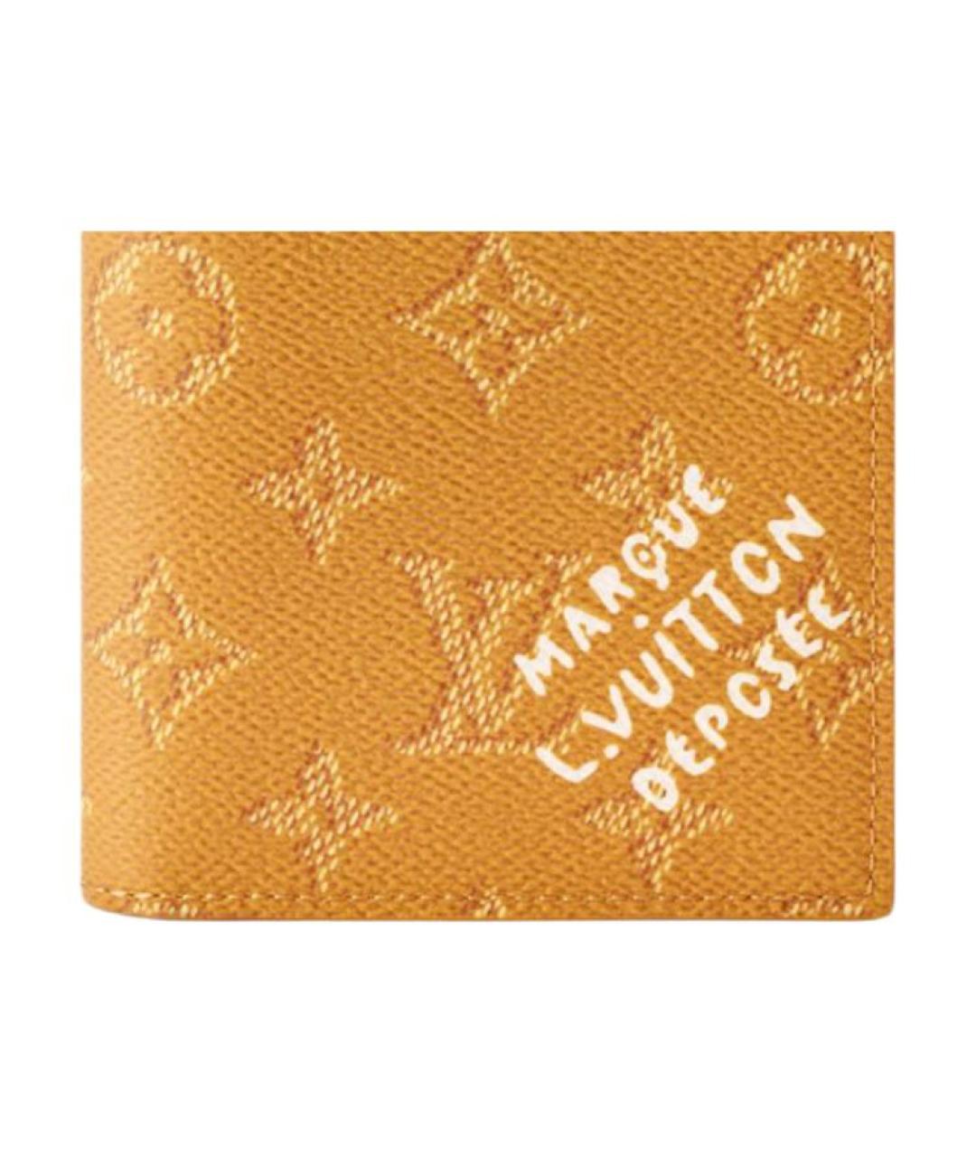 LOUIS VUITTON Желтая кожаная папка для документов, фото 5