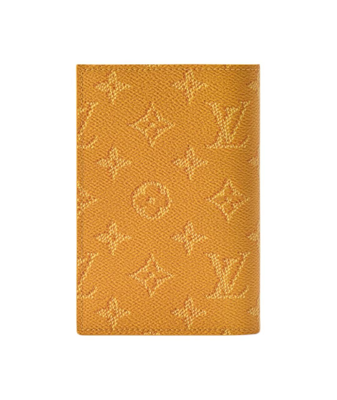 LOUIS VUITTON Желтая кожаная папка для документов, фото 3
