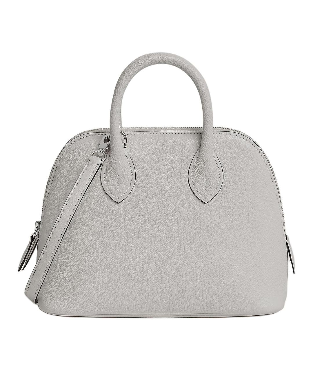 HERMES Серая кожаная сумка через плечо, фото 1