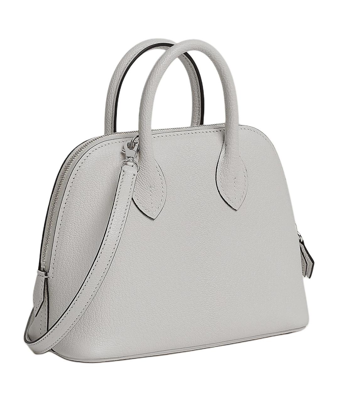 HERMES Серая кожаная сумка через плечо, фото 3