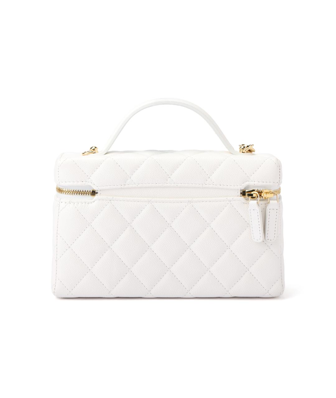 CHANEL Белая кожаная сумка через плечо, фото 3