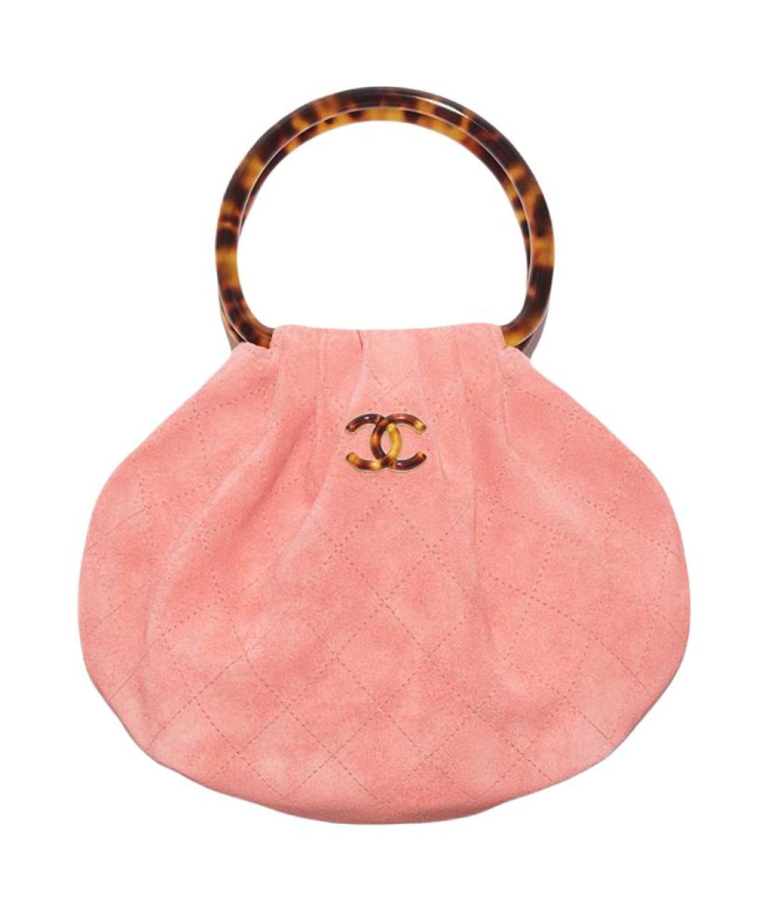 CHANEL Розовая замшевая сумка тоут, фото 1