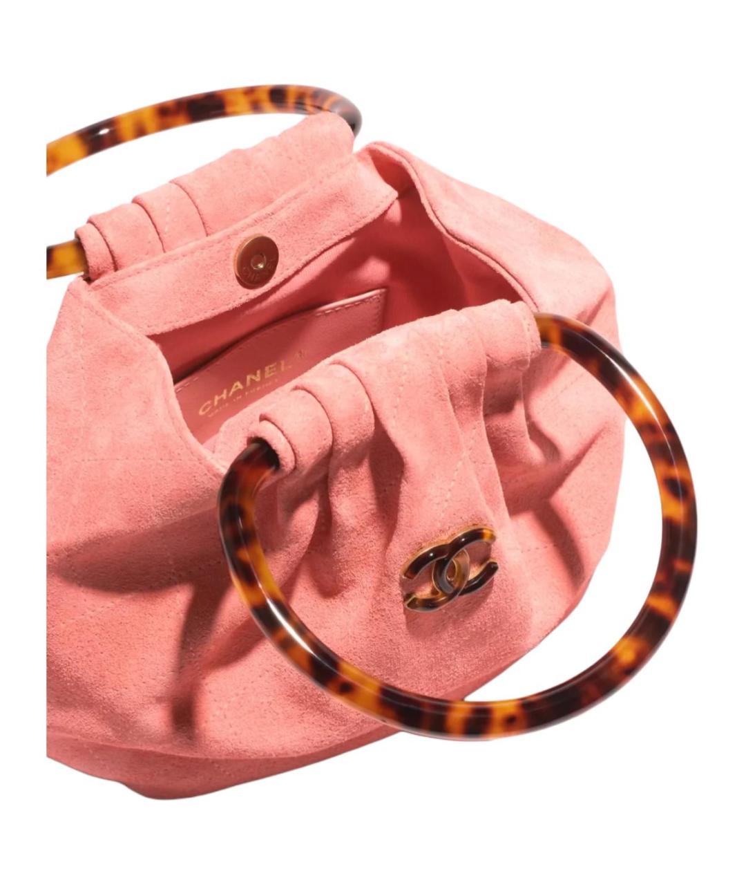 CHANEL Розовая замшевая сумка тоут, фото 3