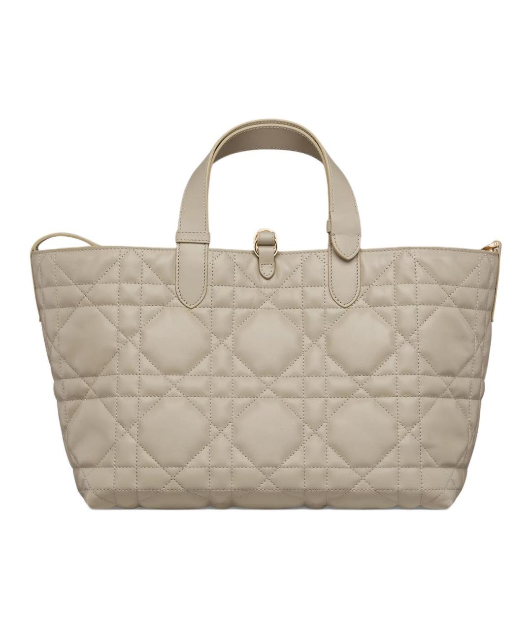 CHRISTIAN DIOR Бежевая кожаная сумка через плечо, фото 5