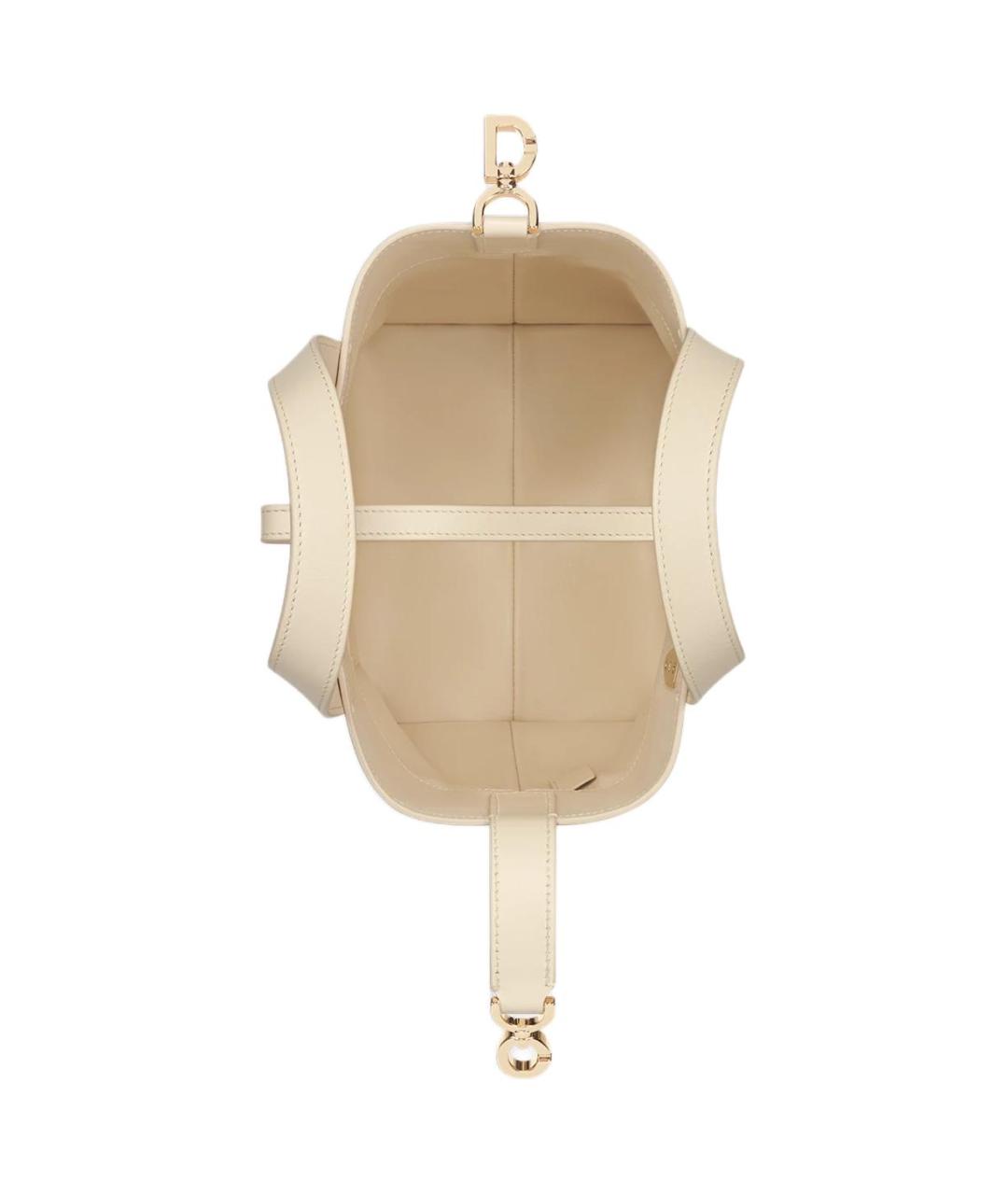 CHRISTIAN DIOR Бежевая кожаная сумка через плечо, фото 5