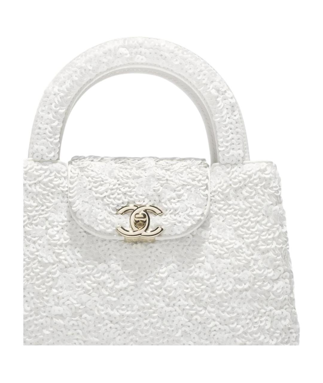 CHANEL Белая сумка через плечо, фото 4