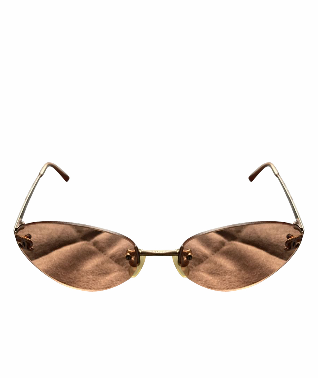 CHANEL PRE-OWNED Красные металлические солнцезащитные очки, фото 1