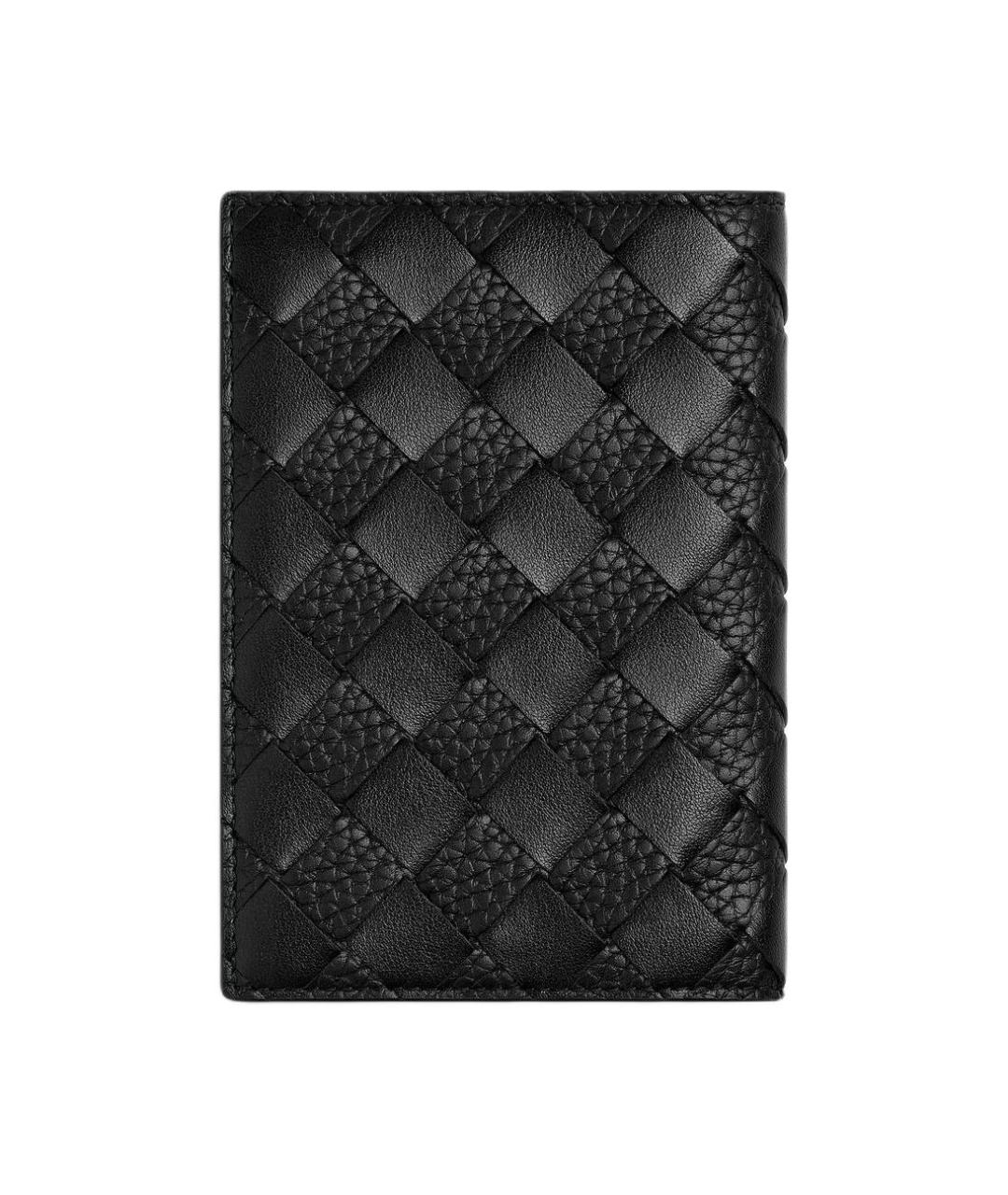 BOTTEGA VENETA Черная кожаная визитница, фото 3