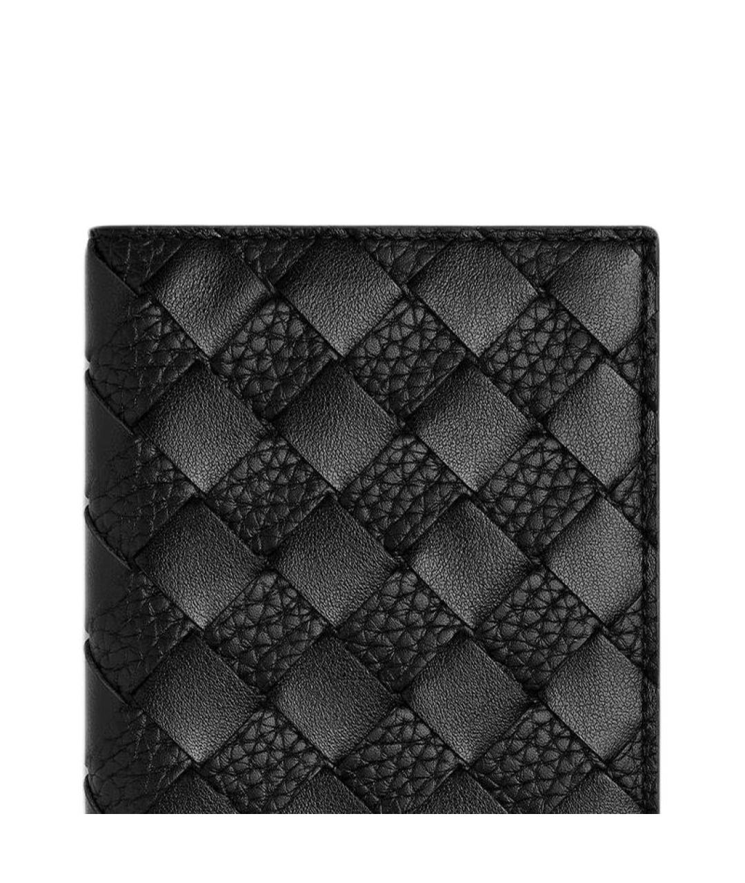 BOTTEGA VENETA Черная кожаная визитница, фото 4