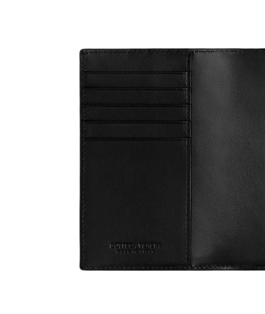 BOTTEGA VENETA Черная кожаная визитница, фото 5