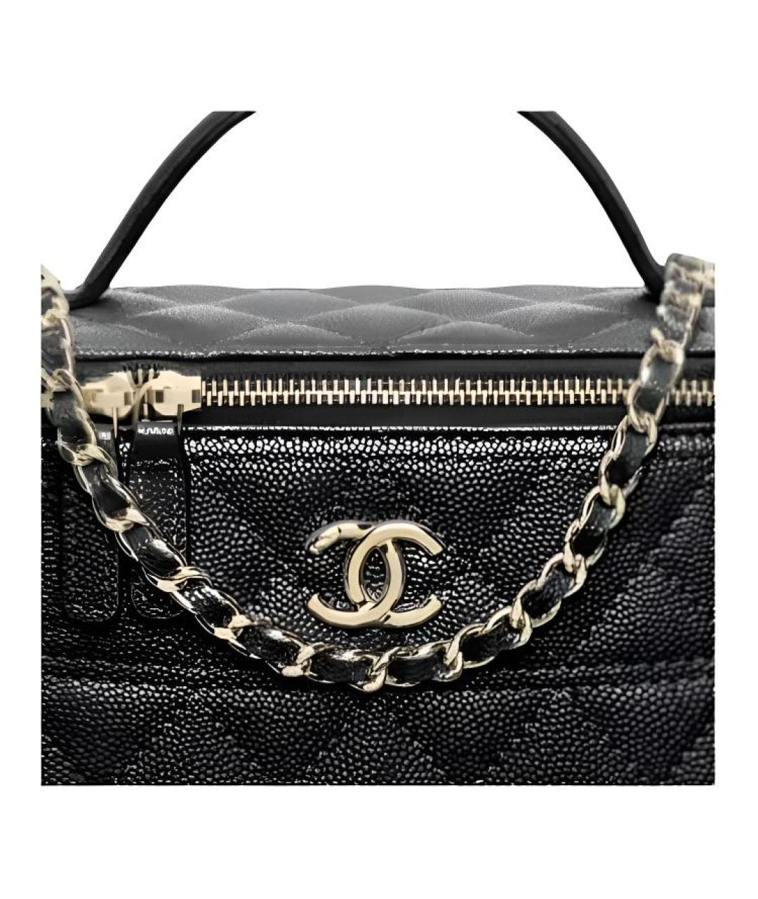 CHANEL Черная кожаная сумка через плечо, фото 2