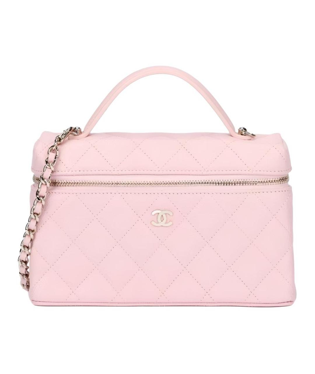 CHANEL Розовая кожаная сумка через плечо, фото 3