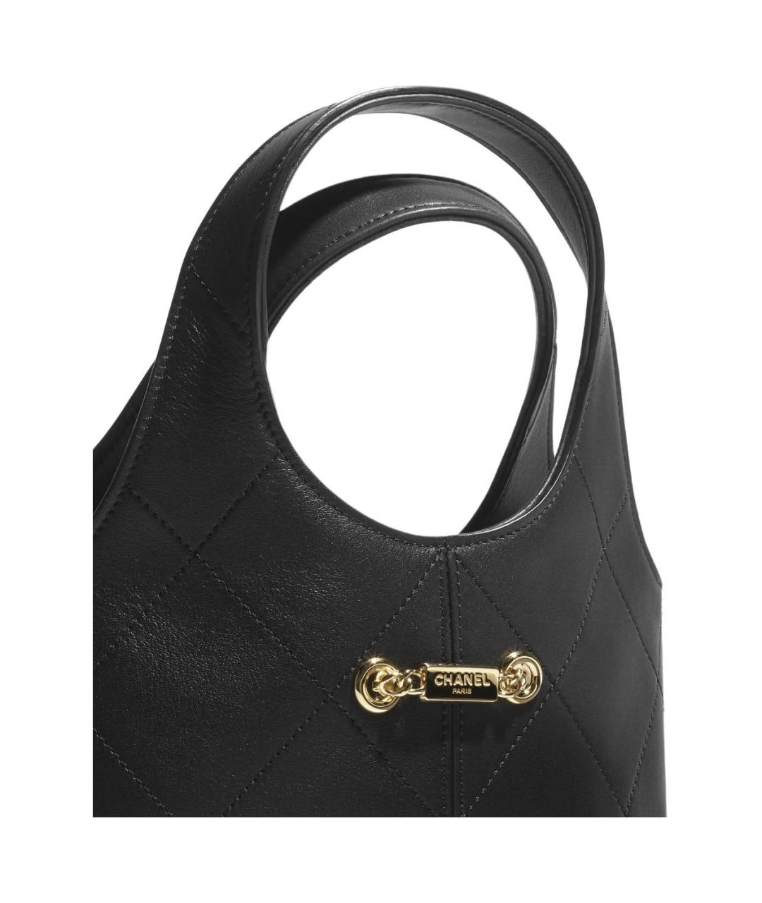 CHANEL Черная кожаная сумка через плечо, фото 4