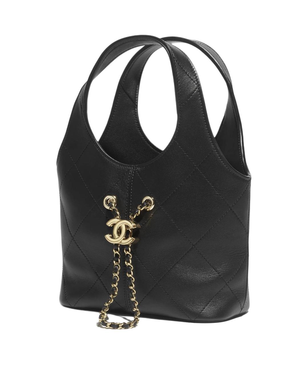 CHANEL Черная кожаная сумка через плечо, фото 2