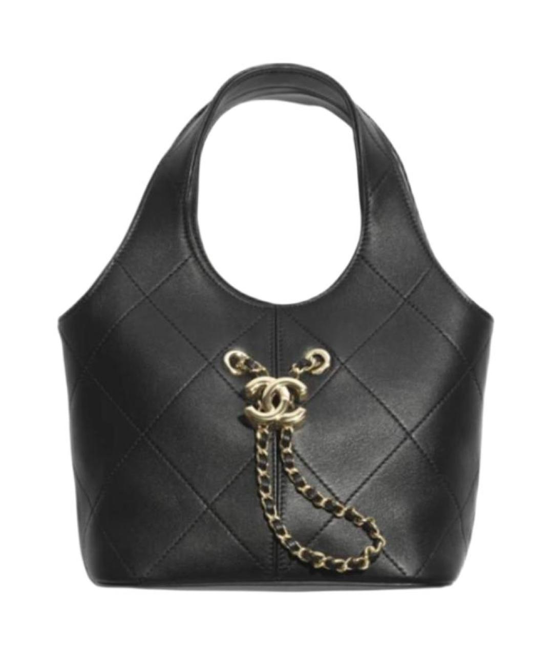 CHANEL Черная кожаная сумка через плечо, фото 1