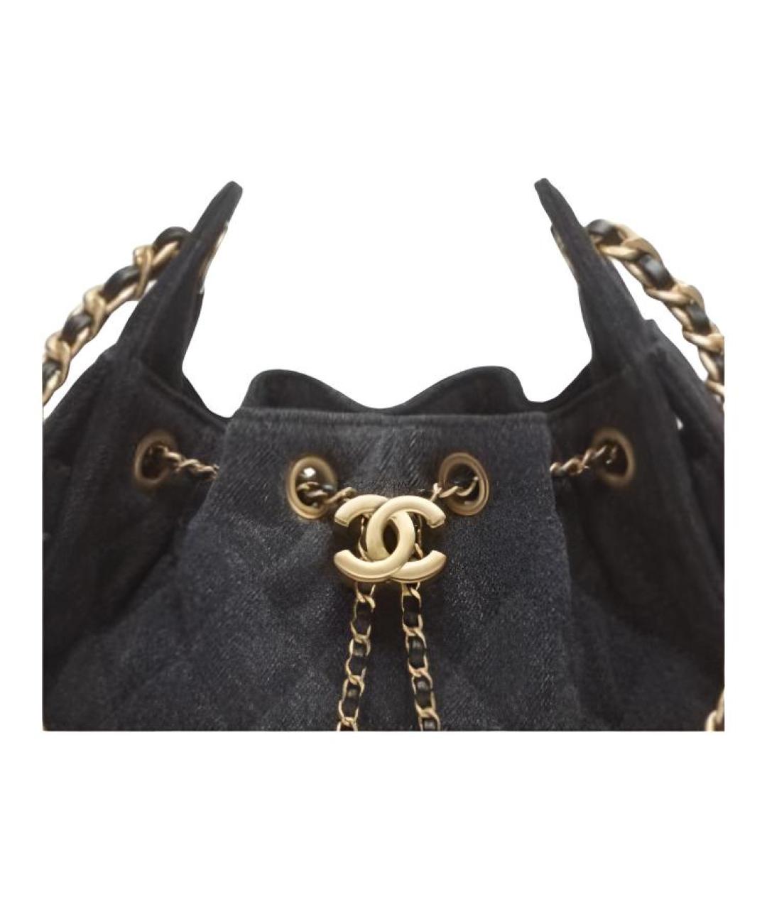 CHANEL Серая деним сумка через плечо, фото 2