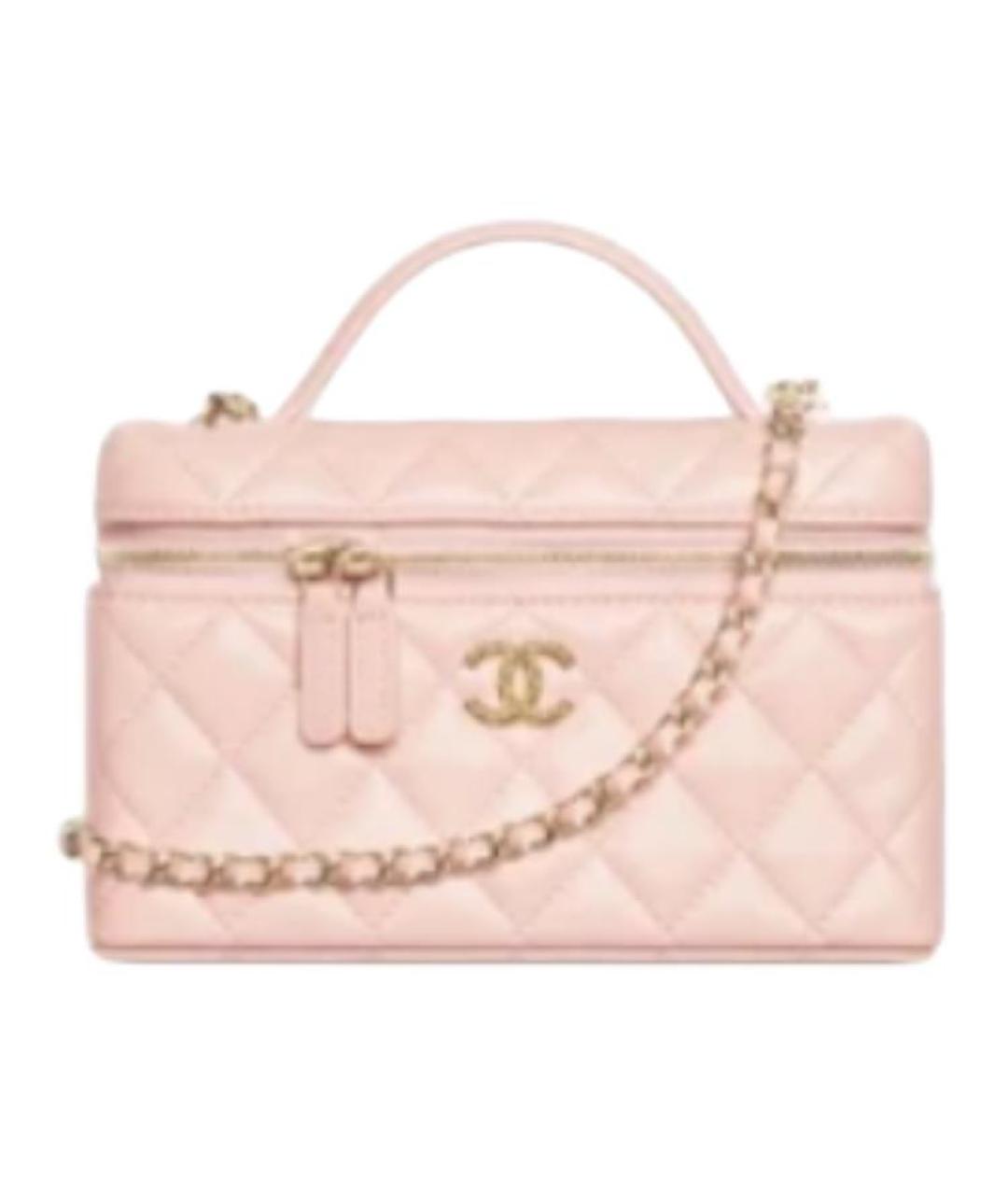 CHANEL Розовая кожаная косметичка, фото 1
