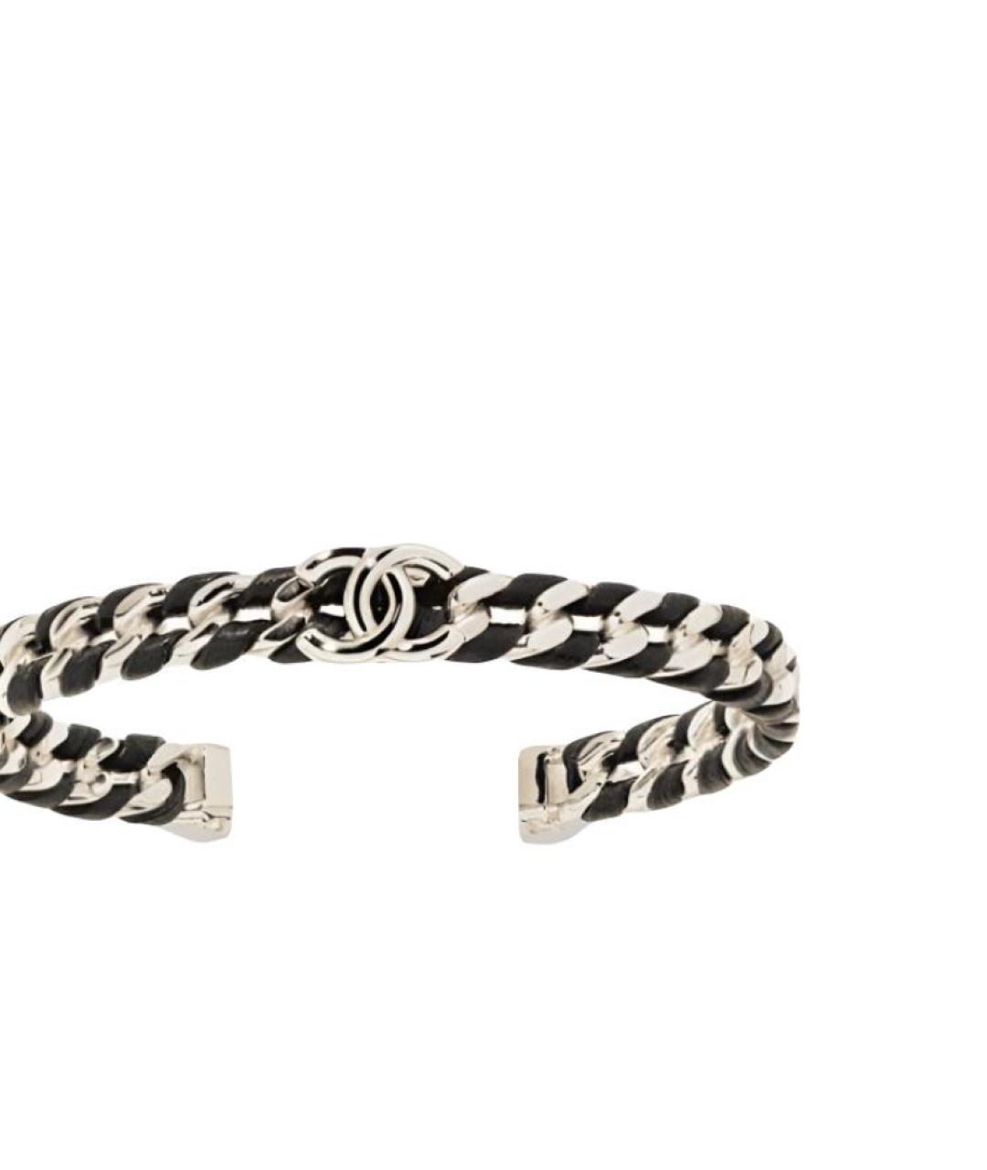 CHANEL Серебрянный металлический браслет, фото 3