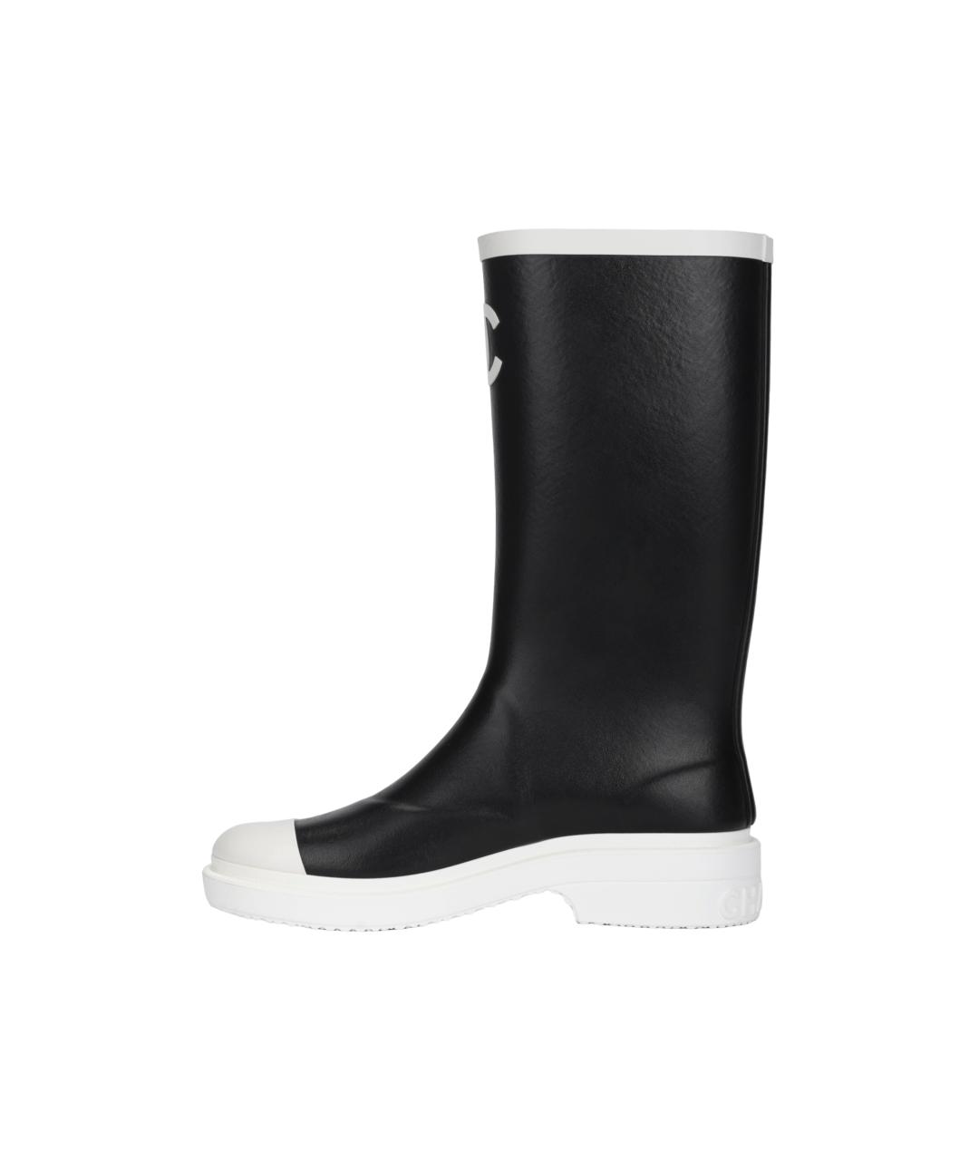 CHANEL Черные сапоги, фото 2