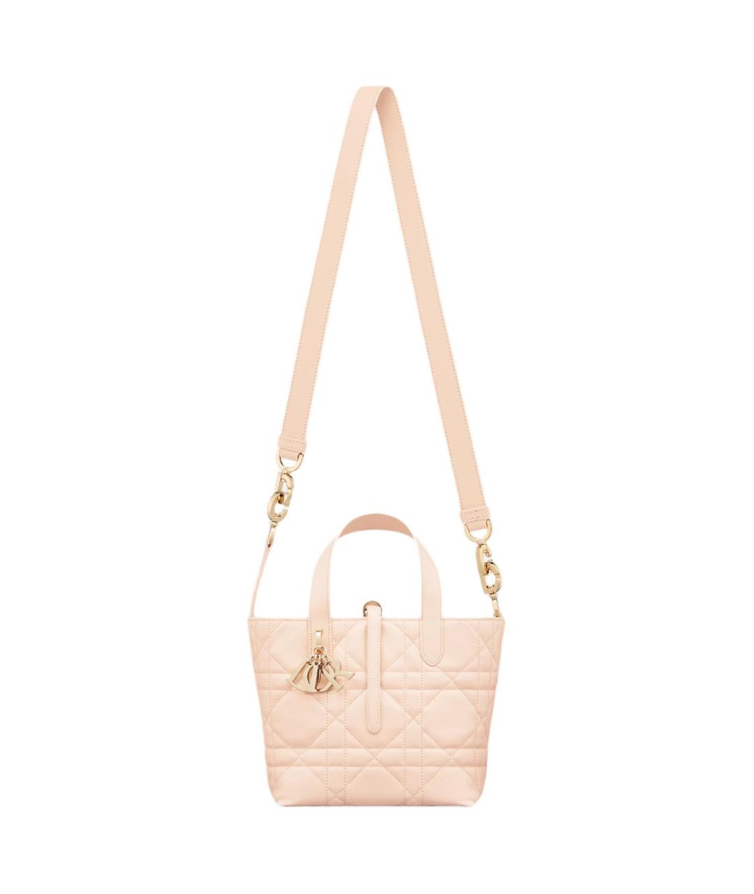 CHRISTIAN DIOR Розовая кожаная сумка через плечо, фото 4