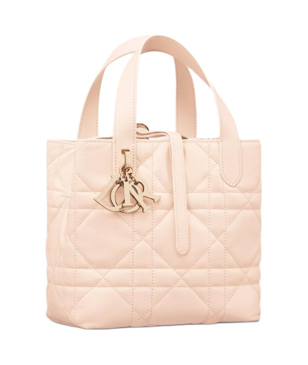 CHRISTIAN DIOR Розовая кожаная сумка через плечо, фото 2