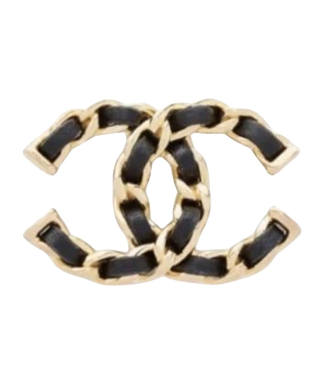 CHANEL Золотые металлические серьги, фото 2