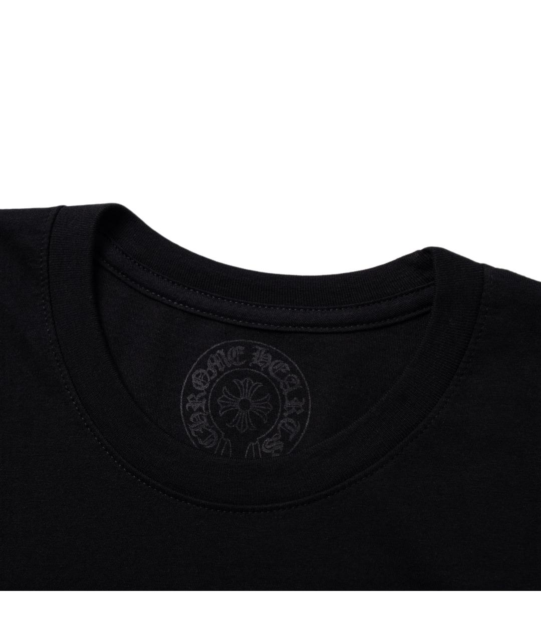 CHROME HEARTS Черная хлопковая футболка, фото 4